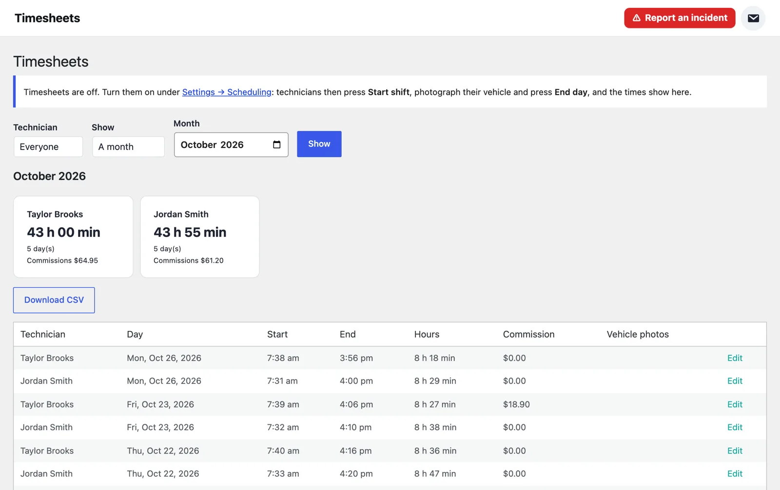 CrewNavio Timesheets